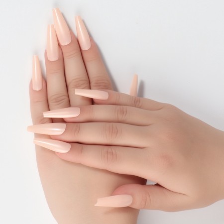 Base overhead nails, 100 pcs, in a container, beige color-9