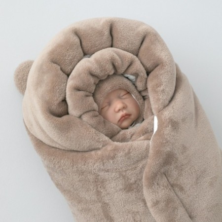 Set for discharge Winter Kinderlitto "Fluffy Bear", 5 items, height 56-62 cm, cappuccino color-2