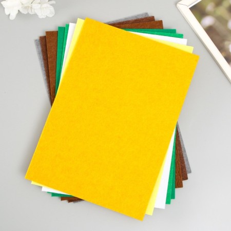 A set of hard felt "Astra" (8 pcs) Assorted, 3 mm, 450 g, 20x30 cm