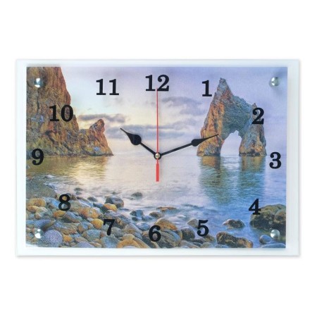 Carty clock is wall-mounted, series: sea, "Rockure-Vorota by the seashore", discrete move, 25 x 35 cm-3