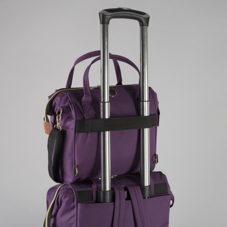 Bag-rug 2 in 1 on wheels 18 ", lightning department, external pocket, purple color-5