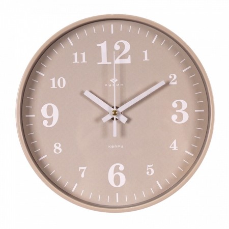 Watch Wall Interior "Classics", silent, D-9.5cm, beige body
