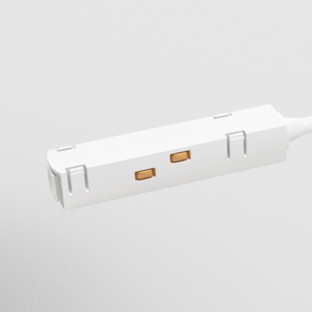 Corner power connector for the track system Technical TRA004CPC-22W, 36.5x1.8x1.8 cm, white color-1