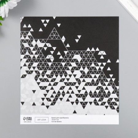 Scrapbooking paper bilateral "style" density 180 g 15.5x17 cm-3