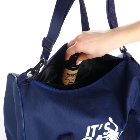 Sports bag with lightning, long belt, blue color-2
