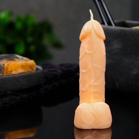 Figure candle "Favorite" Beige 12cm-2