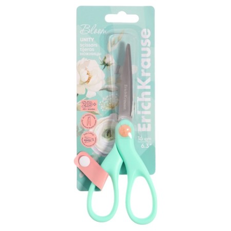 Scissors 16 cm Erichkrause Unity "Pastel Bloom" Blister, mix-3