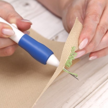 Needle for embroidery, for carpet technology, d = 1.3/1.6/2.2 mm, with n webusmers, white/blue color-1