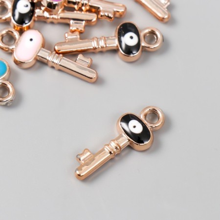 Decor for creativity Plastic for metal "Key bright middle" mix set 10 pcs 2.3x0.9 cm 781244-1