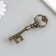 Handle for the casket Metal "Key" Bronze 12x3.8x5.8 cm