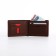 Male purse without fastening, for bills, for cards, brown color
