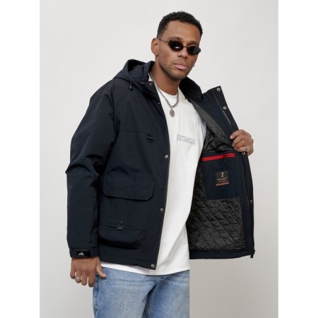 Male spring jacket, size 50, dark blue color-11