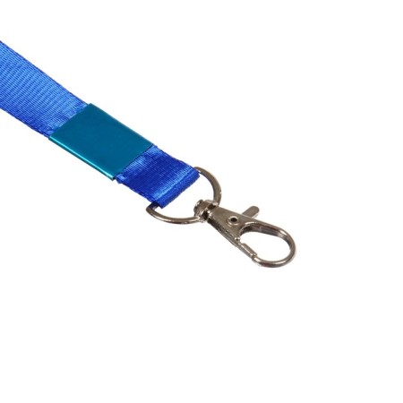 Badge ribbon, Shirin-15 mm, length-80 cm, with a metal carbine, blue-2