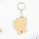 Key keychain wooden "fox" 4.7 x 6 cm