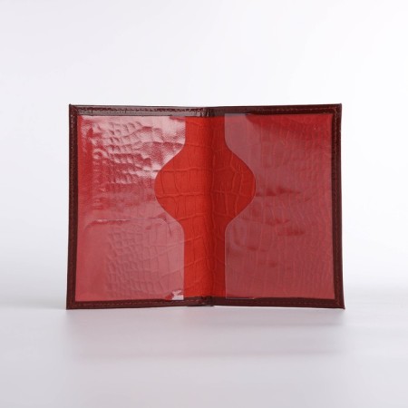 Cover for passport, burgundy color-5