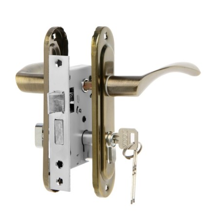 Cut Lockland RD003, with a pen, 3 keys, bronze color