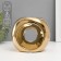 Ceramics candlestick for 1 candle "Ring" d = 6 cm gold 16x8x14 cm