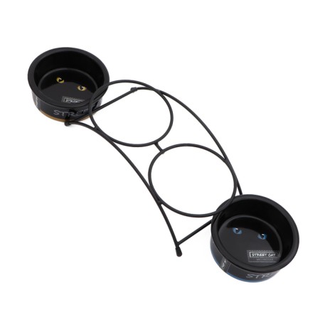 Ceramic bowls on a stand 2 x 250 ml-4