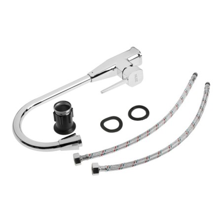 Kitchen mixer Zein Z2484, cartridge ceramics 40 mm, high spout, chrome-9