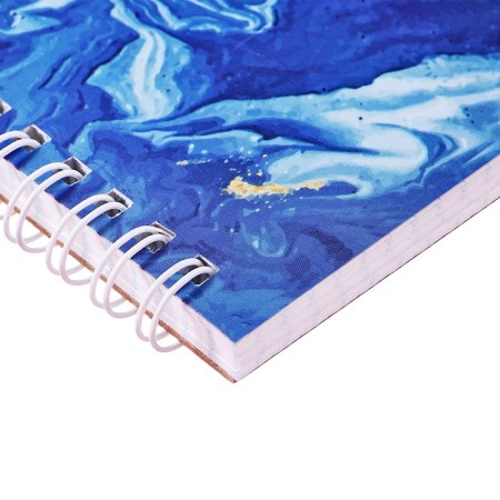 Notepad A5, 80 sheets in a cage, on the crest "marble", a solid substrate, a lunge of a shared cardboard, a block 60g/m2-1