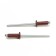 Rolls of the tundra krep, exhaust, aluminum-old, 3.2x8 mm, red wine, 50 pcs
