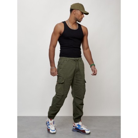 Cargo jeans men, size 44, khaki color-6