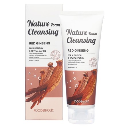 Moisturizing foam for washing Foodaholic, with red ginseng, 150 ml
