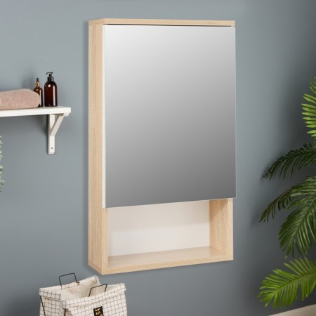 Bathroom mirror "Vienna 40" White/Sonoma, 40 x 70 x 13.6 cm