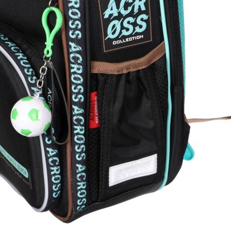 Frame backpack 37 x 28 x 12 cm, Across 194, filling: bag, pencil case, dark gray ACR22-194-2-9