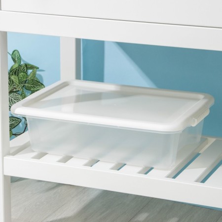 Storage container with Porter lid, 8 l, 41 × 31 × 11 cm, ivory color-1
