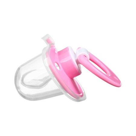 Nipple - silicone dummy orthodontic, from 0 months, with a cap, pink color-7