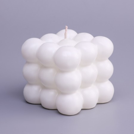Figure candle "Babble Cube", 6 cm, white-2