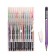 Set of gel pens 24 colors, striped silver case, in a blister on the button