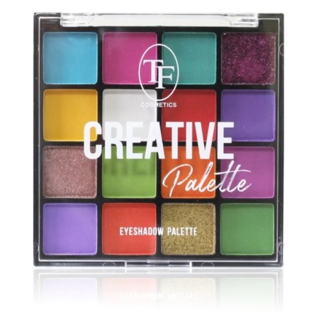 TF Creative Palette, tone 04, with pink glitter, 16 shades, 12 g