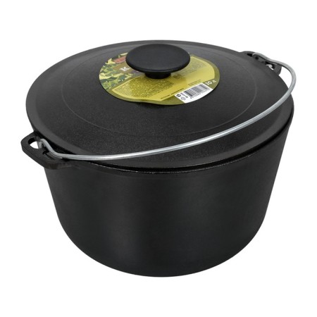 Kazan cast -iron boyscout, with a lid and an arc, 10 liters