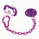 Set: Nipple - Darm with the holder "Penguin", Anatomical +6 months, Purple color