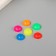 Tops for creativity plastic "Multi -colored circles" glossy set 30 pcs 0.6x0.6 cm