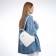 Women's backpack city, Textura, white color