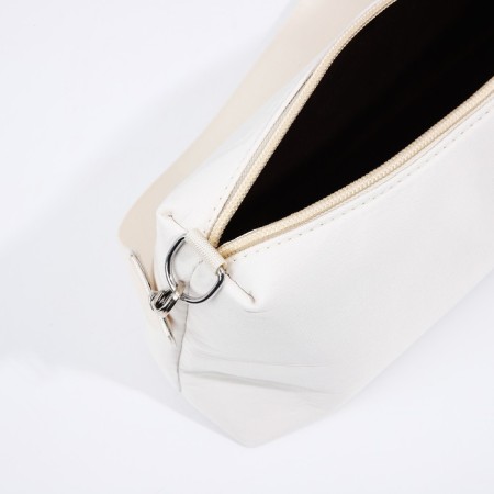 Bag Cross-Bodi with a zipper, white color-8