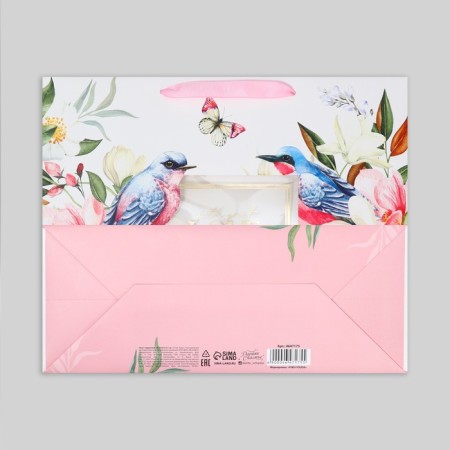 Gift Packet Laminated with a plastic window, packaging, Love, 32.5 x 26.5 x 13.5 cm-7
