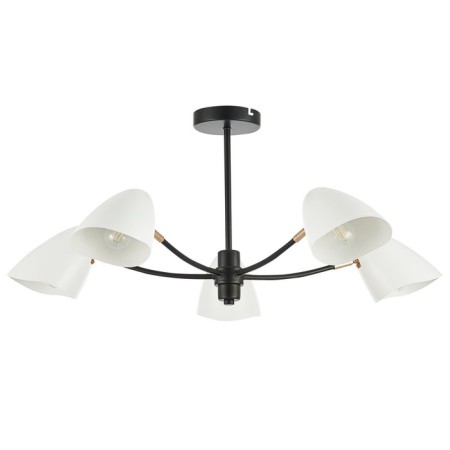 Ceiling EVOLUCE lamp. Sle103602-05. Satta. 5x40 watts, E14, 77x77x36.5 cm, black color, gold-5