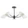 Ceiling EVOLUCE lamp. Sle103602-05. Satta. 5x40 watts, E14, 77x77x36.5 cm, black color, gold