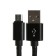 MicroUSB cable - usb, 2.1 a, nylon braid, 2 meters, black