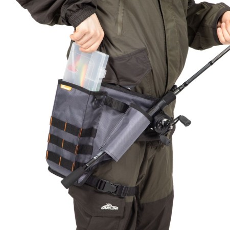 Bag Fisheries Belt River Fishowing Pocket HIP, 30x22x6 cm, color gray + 1 box-6
