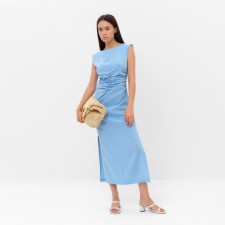 Women's dress with draping Mist Summer Time, Blue, R.44