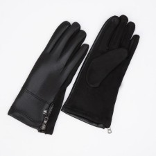 Gloves are female, dimensionless, without insulation, black color