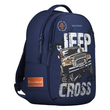Youth backpack, 42 ​​x 31 x 14 cm, ergonomic back, Bruno VisConti 12-008, + Jeep Cross Penal-1
