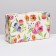 Folding box with a window for marshmallows "Field flowers", 25 x 15 x 7 cm