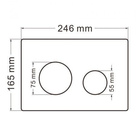 ABBER AC0121MCH button for hidden installation systems, chromium, matte-1