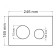 ABBER AC0121MCH button for hidden installation systems, chromium, matte